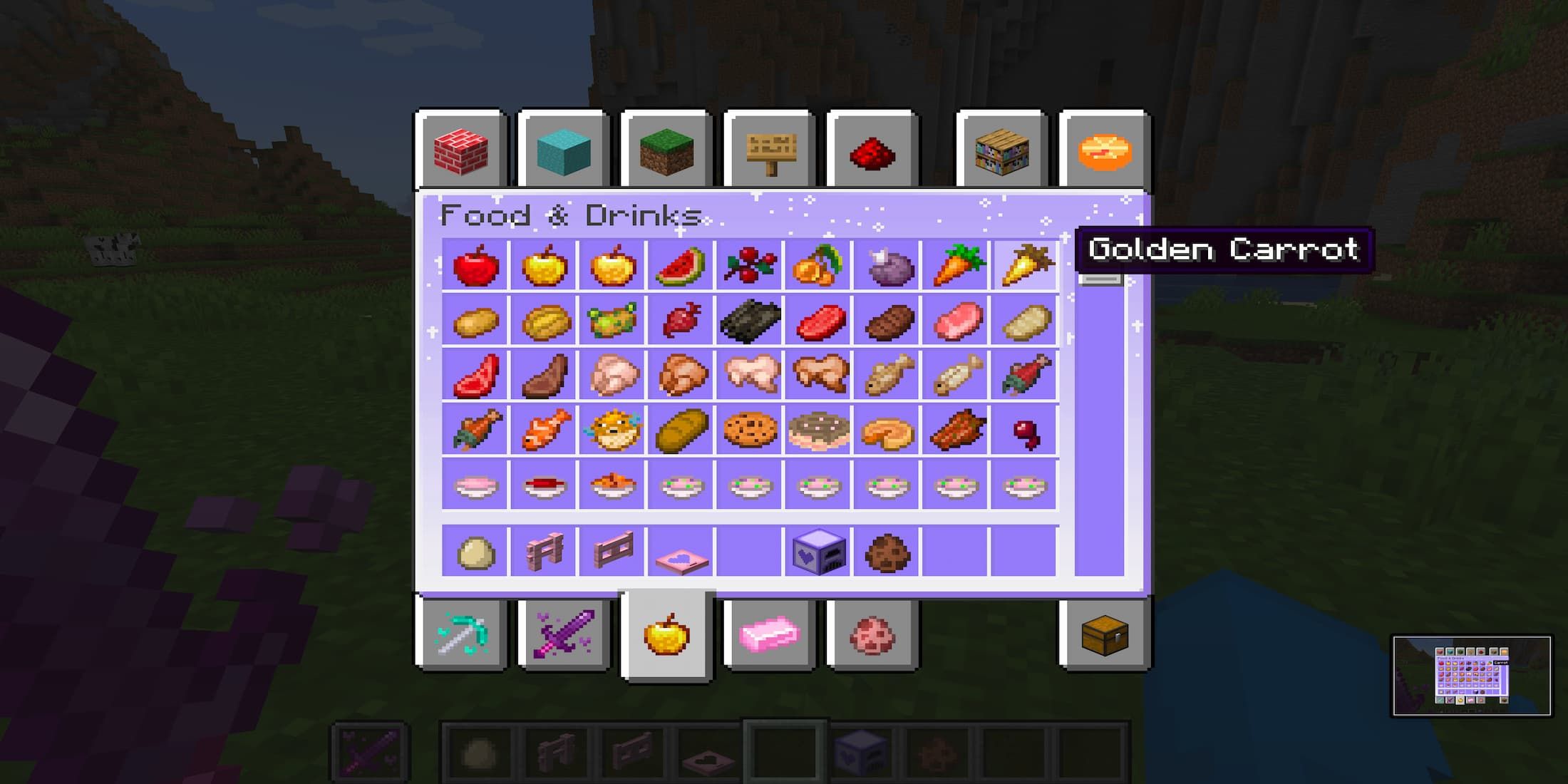 Minecraft-golden-carrot-menu