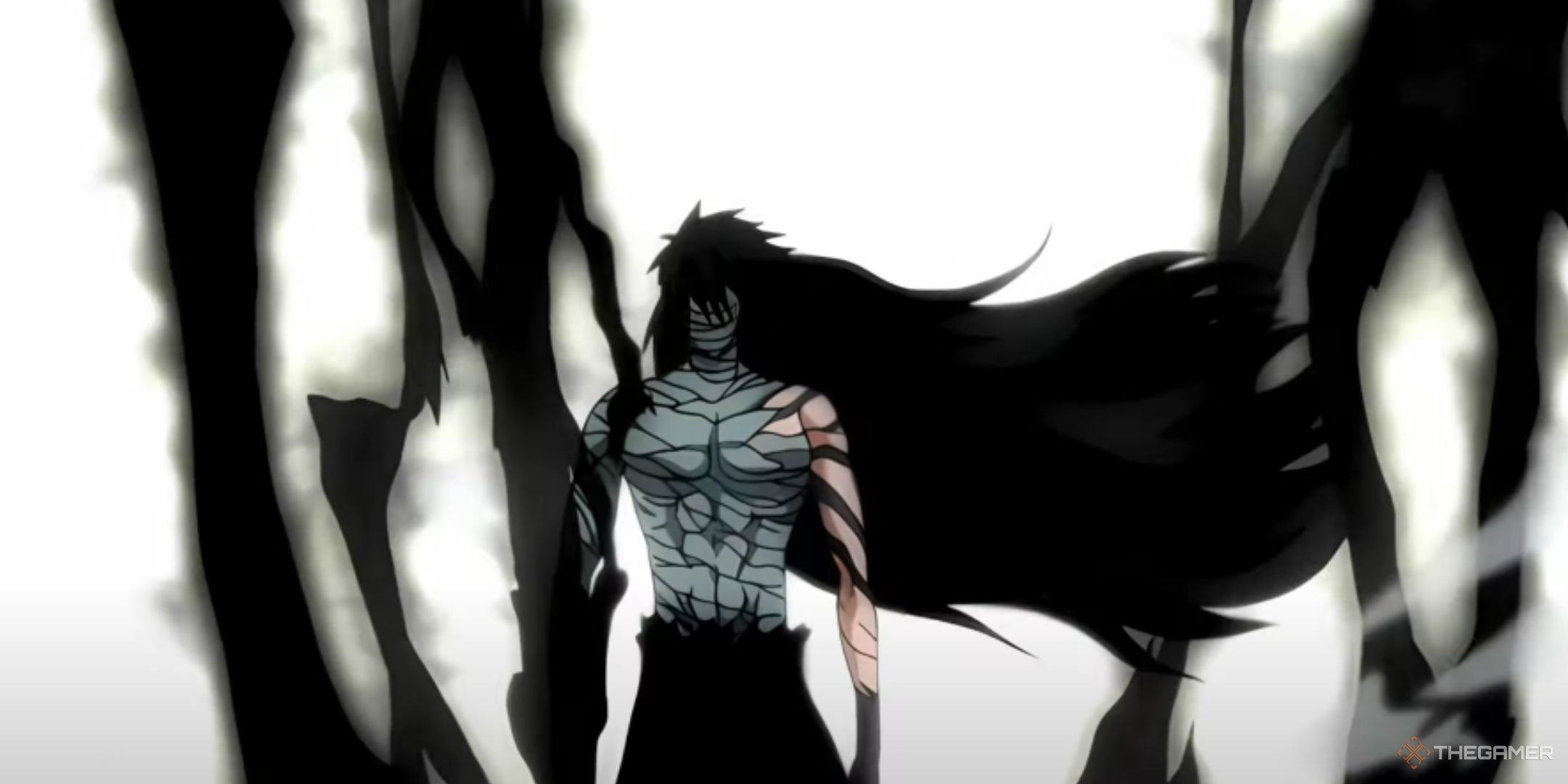 Ichigo is in his final Getsuga form. 