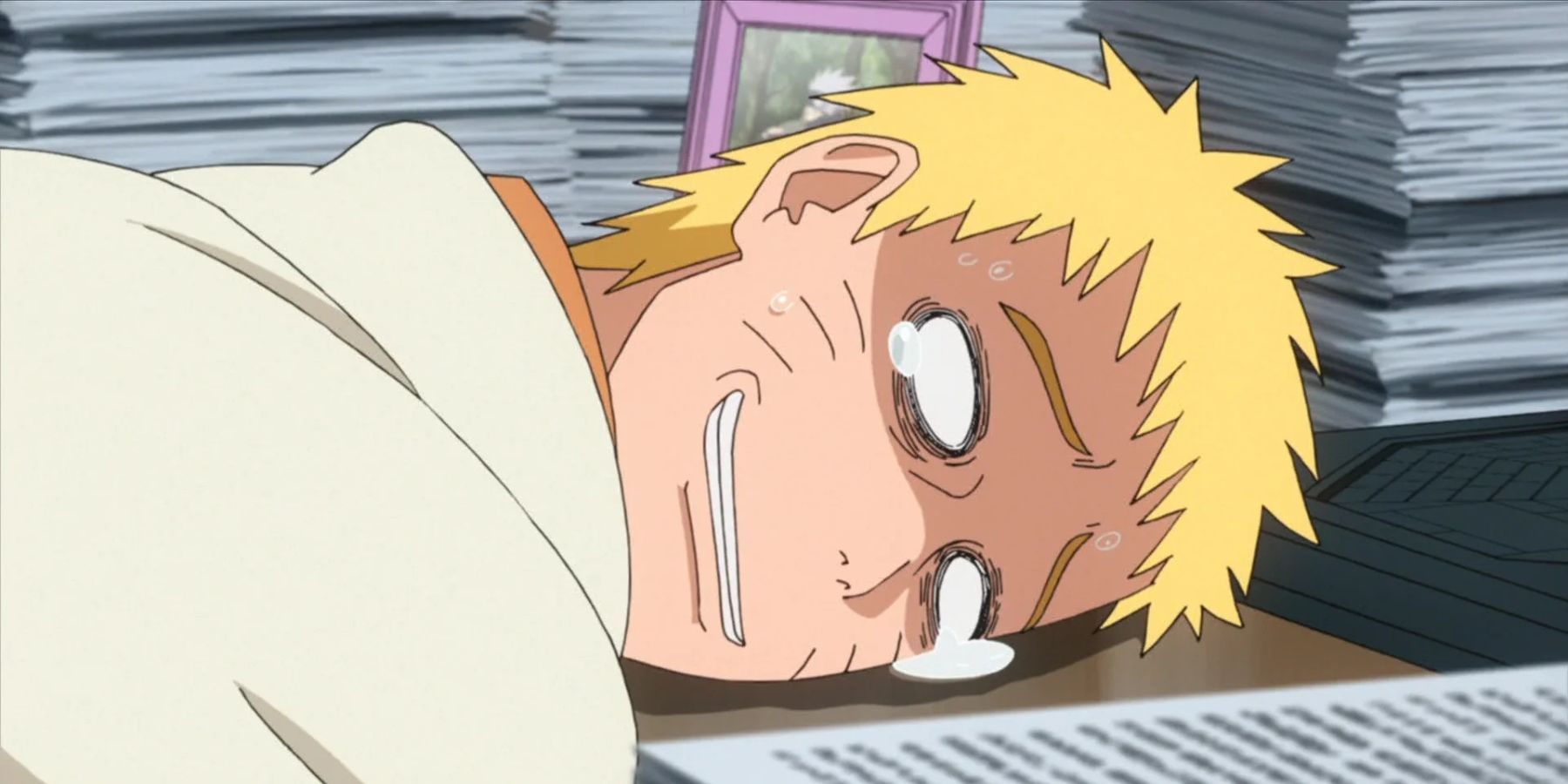 Naruto Buried in Paperwork