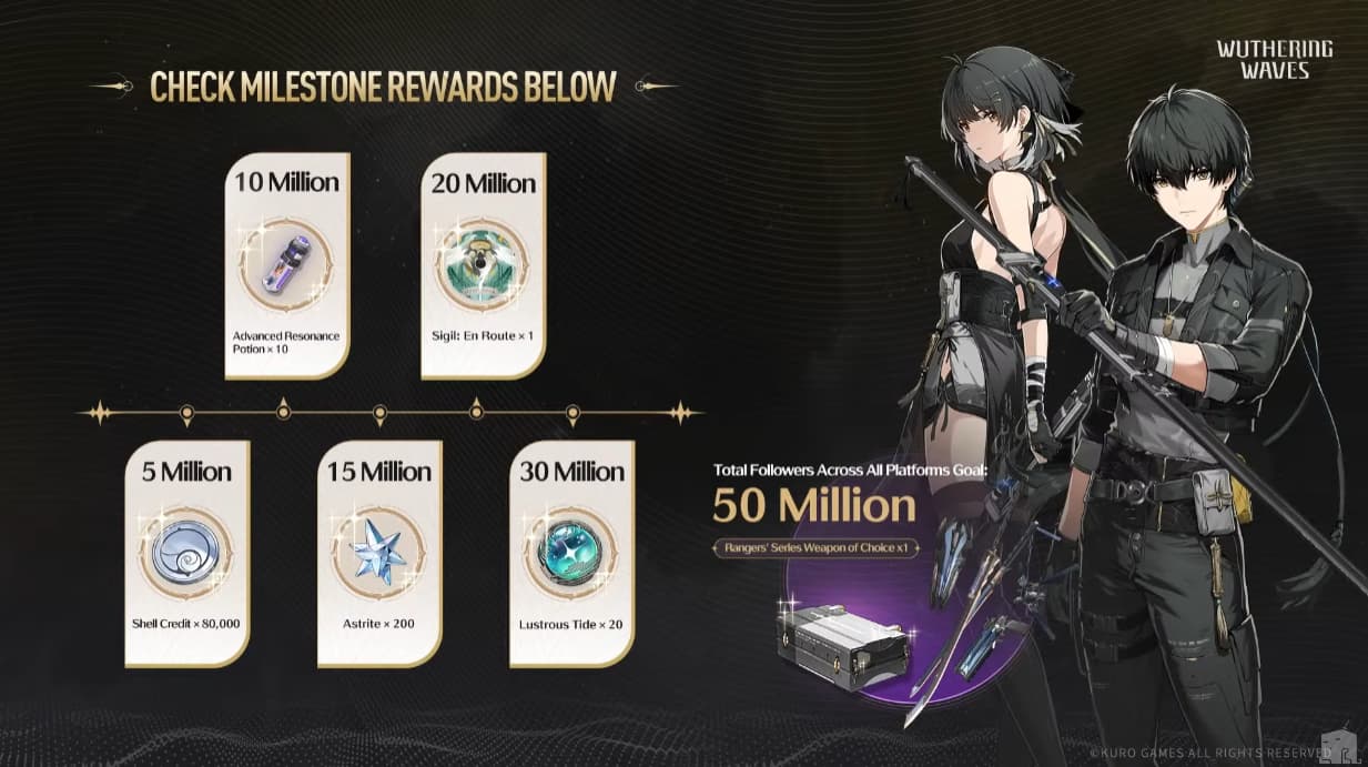 Wuthering Waves Pre-registration rewards