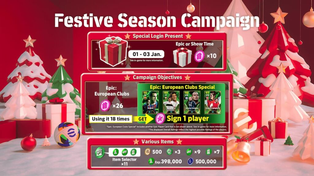 eFootball 2025 Festive Season Campaign overview