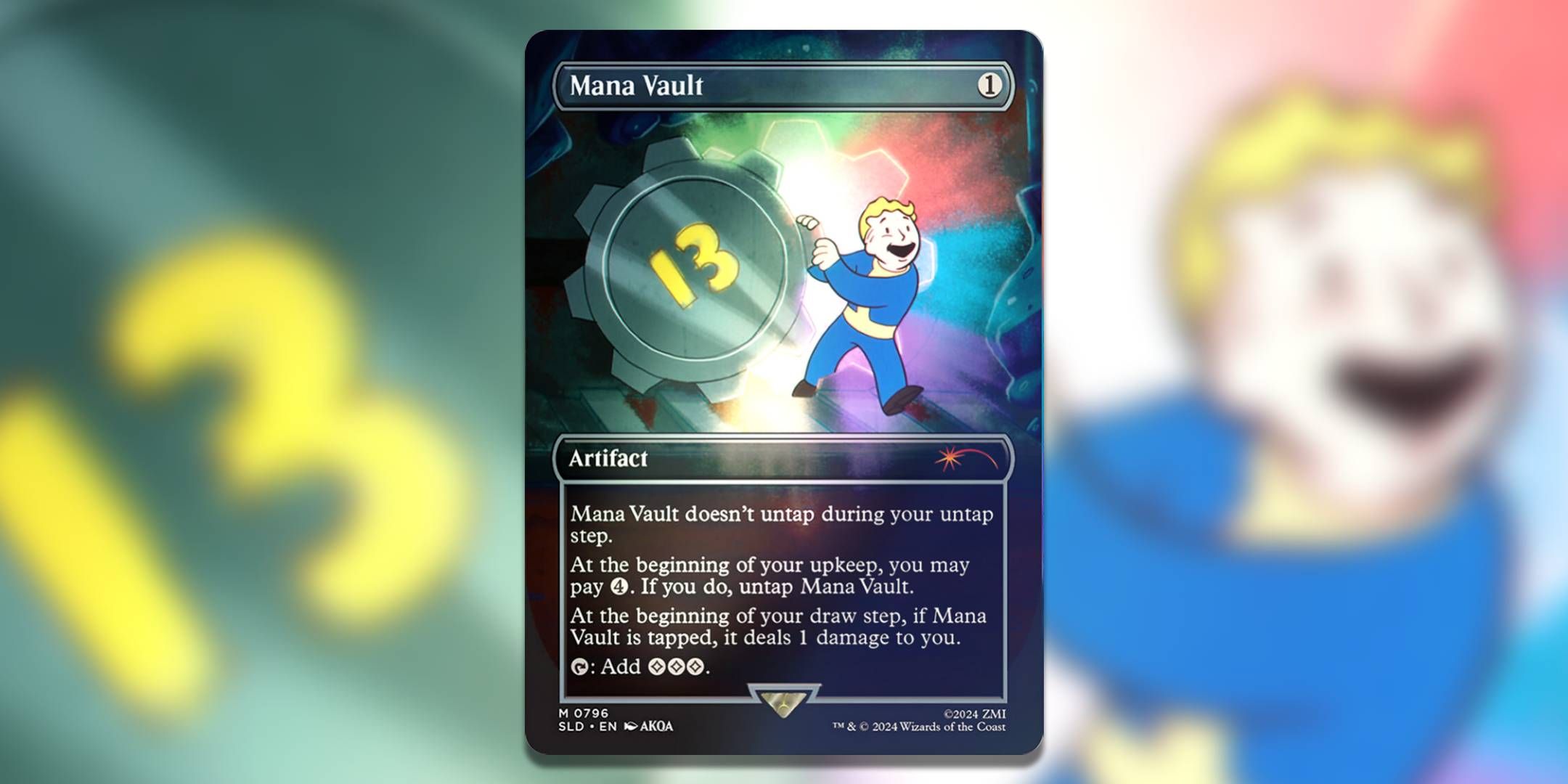 Screenshot of Mana Vault from Secret Lair Drop Fallout Vault Boy MTG.