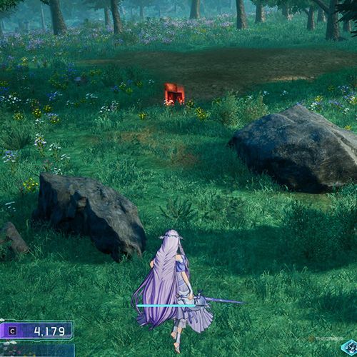 The player is standing next to console no 1 from the first chapter's second quest in Sword Art Online Fractured Daydream