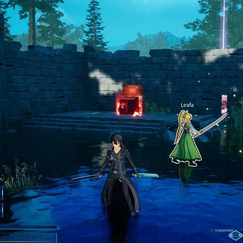 The player is standing next to console no 1 from the first chapter's fourth quest in Sword Art Online Fractured Daydream