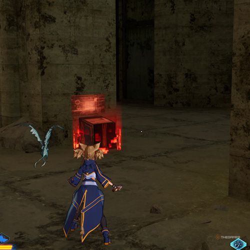 The player is standing next to the console no 2 from the second chapter's first side quest in Sword Art Online Fractured Daydream