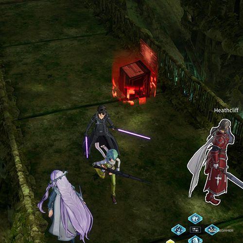 The player is standing next to the console number two from the fifth chapter's second quest in Sword Art Online Fractured Daydream