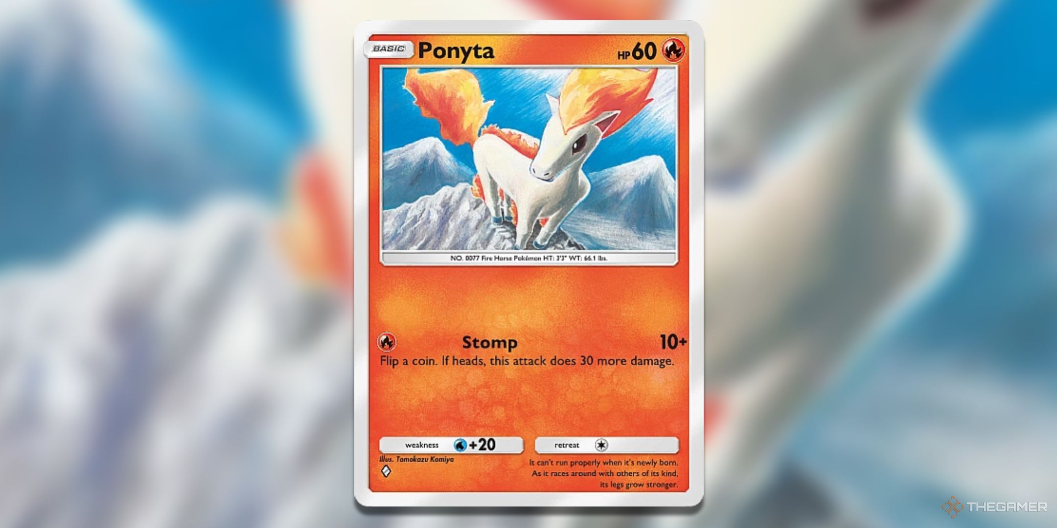 Ponyta Mythical Island Pokemon TCG Pocket Card Art.