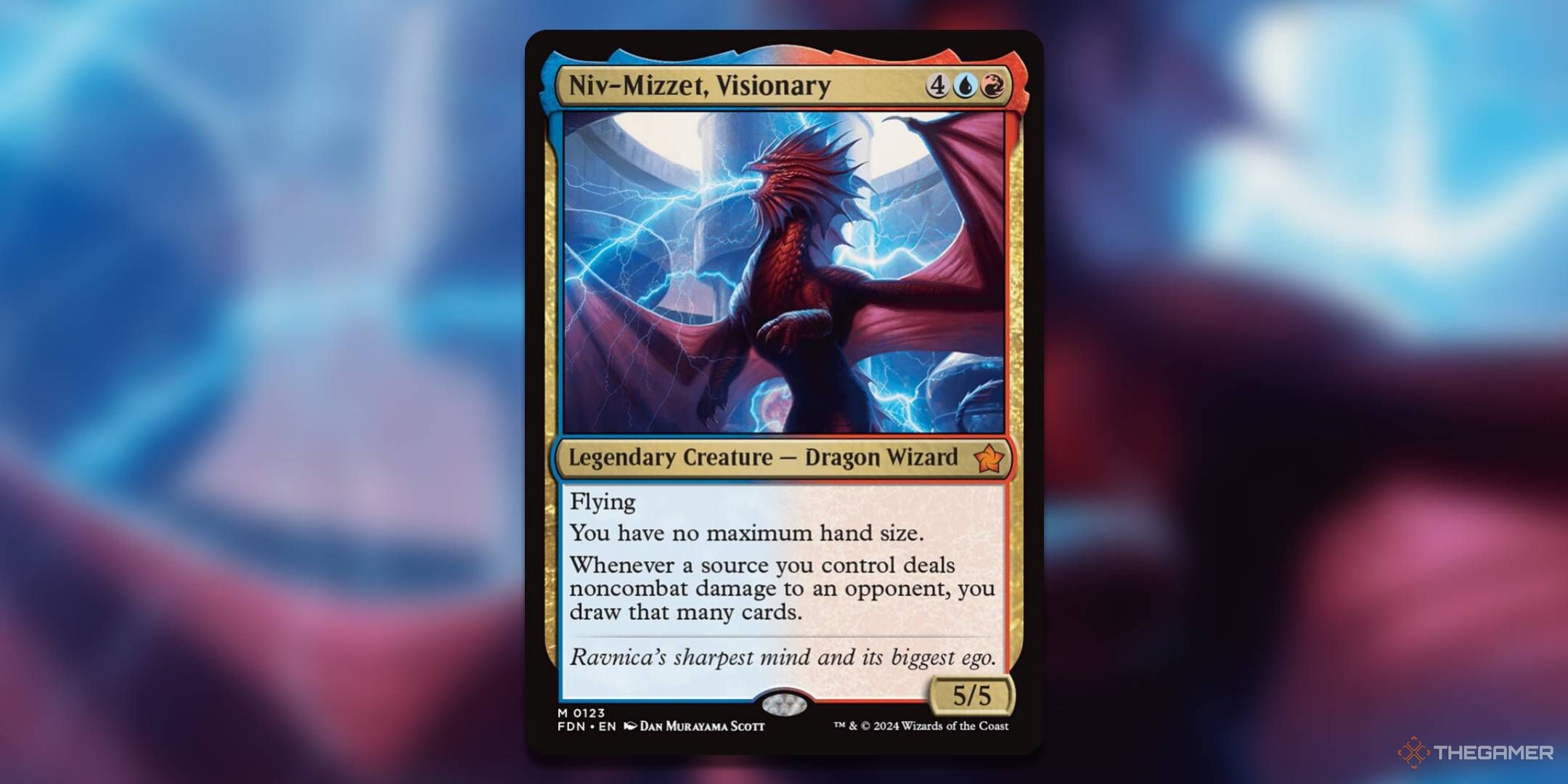 The Niv-Mizzet, Visionary card, from Foundations.