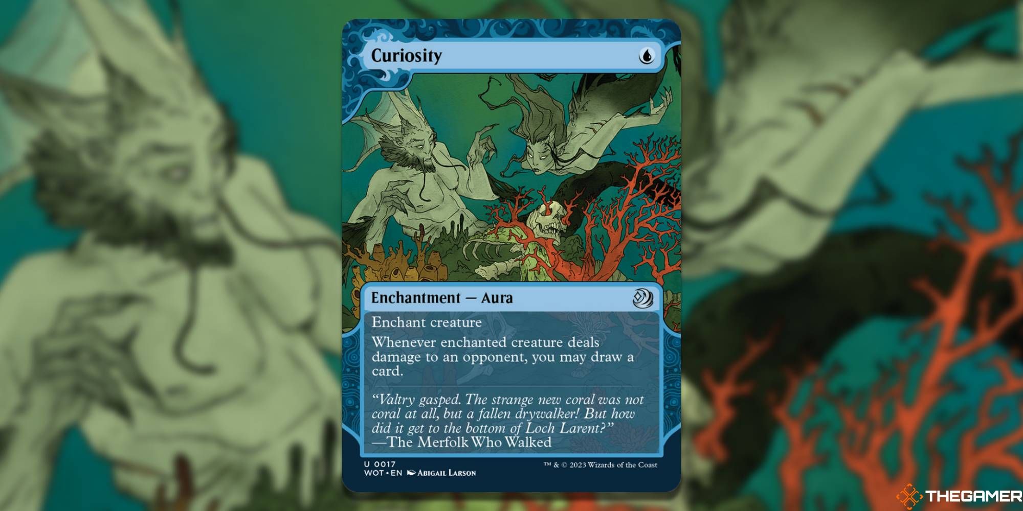 Curiosity, from Wilds of Eldraine: Enchanting Tales.