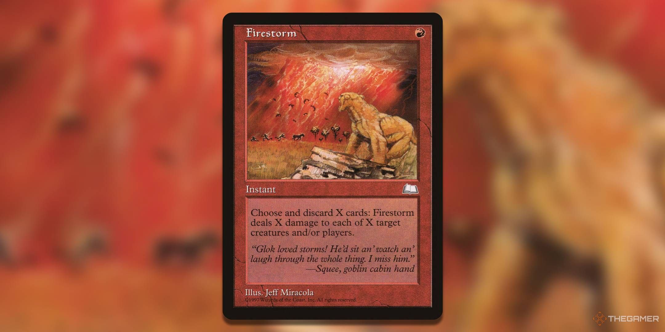 The Firestorm card, form Weatherlight.