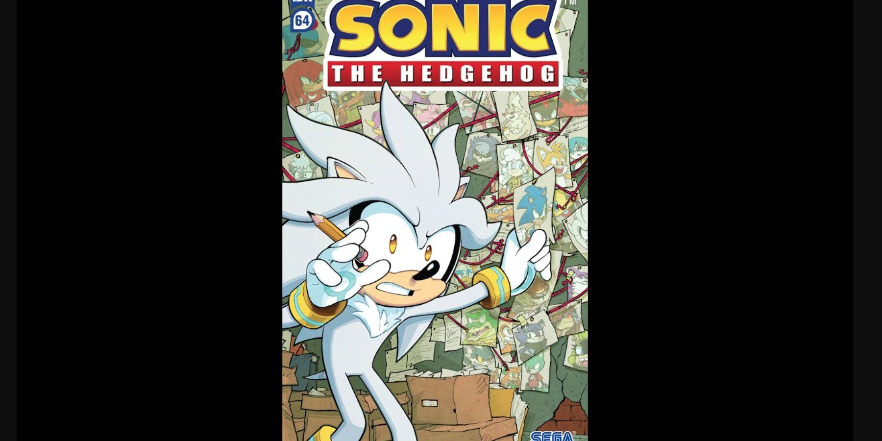 Sonic comic with Silver doing the Charlie Conspiracy meme 