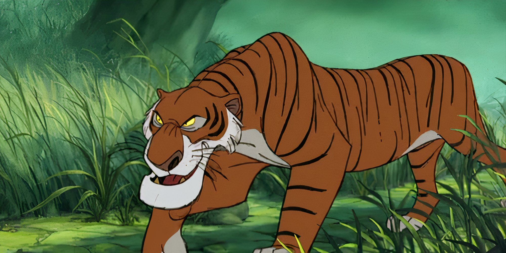 Disney Shere Khan in the jungle.