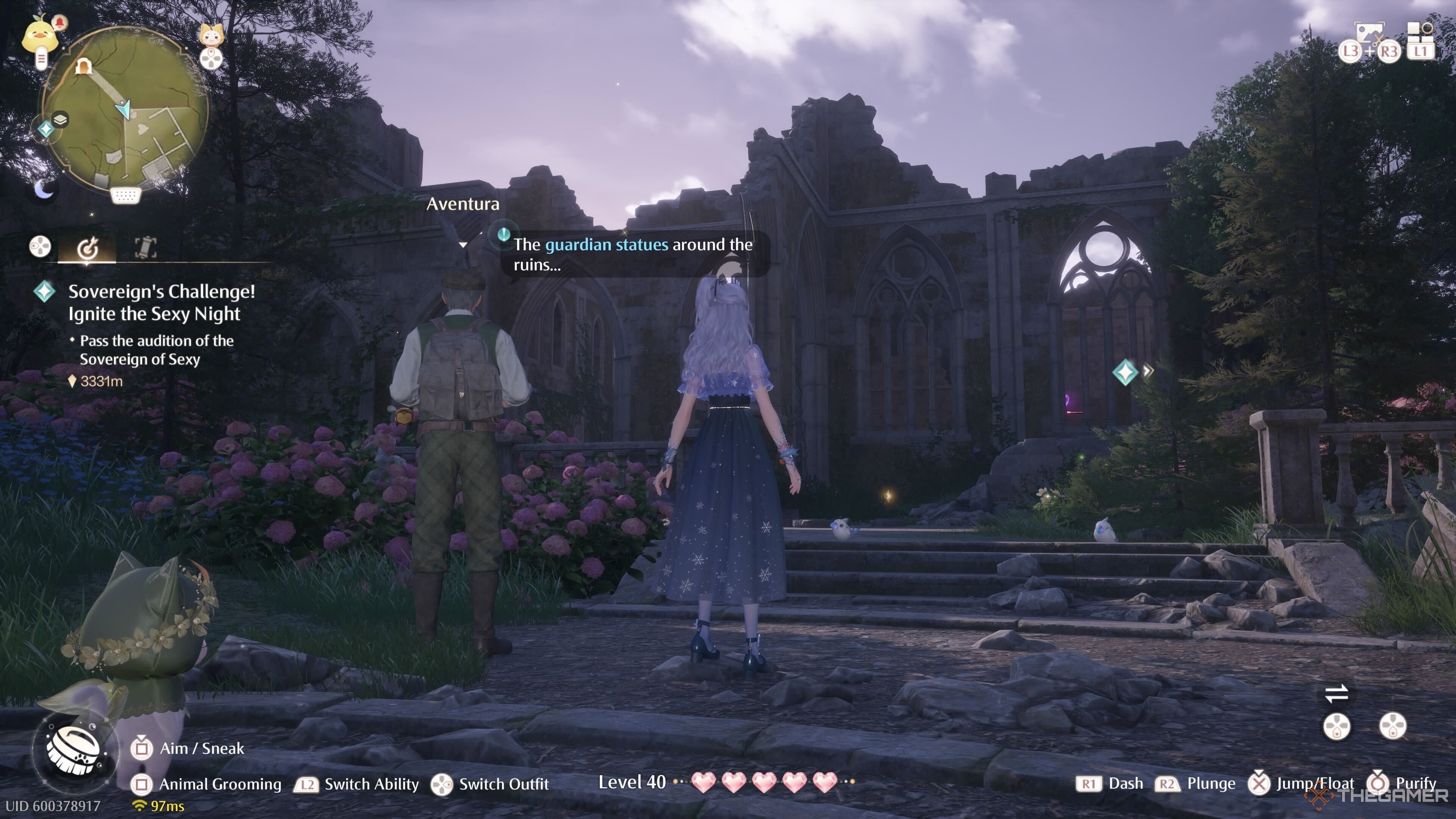 Aventura at the Swordsmith Ruins in Infinity Nikki.