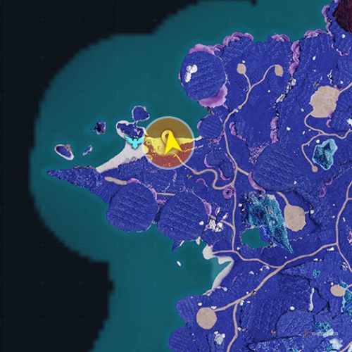 An orange circle shows the location of an anti aircraft misille no 15 in Palworld