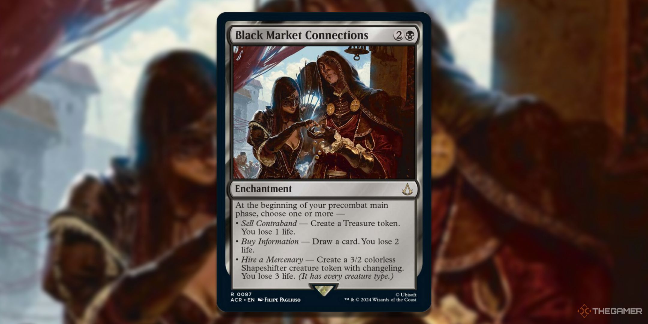 MTG Black Market Connections card and art background