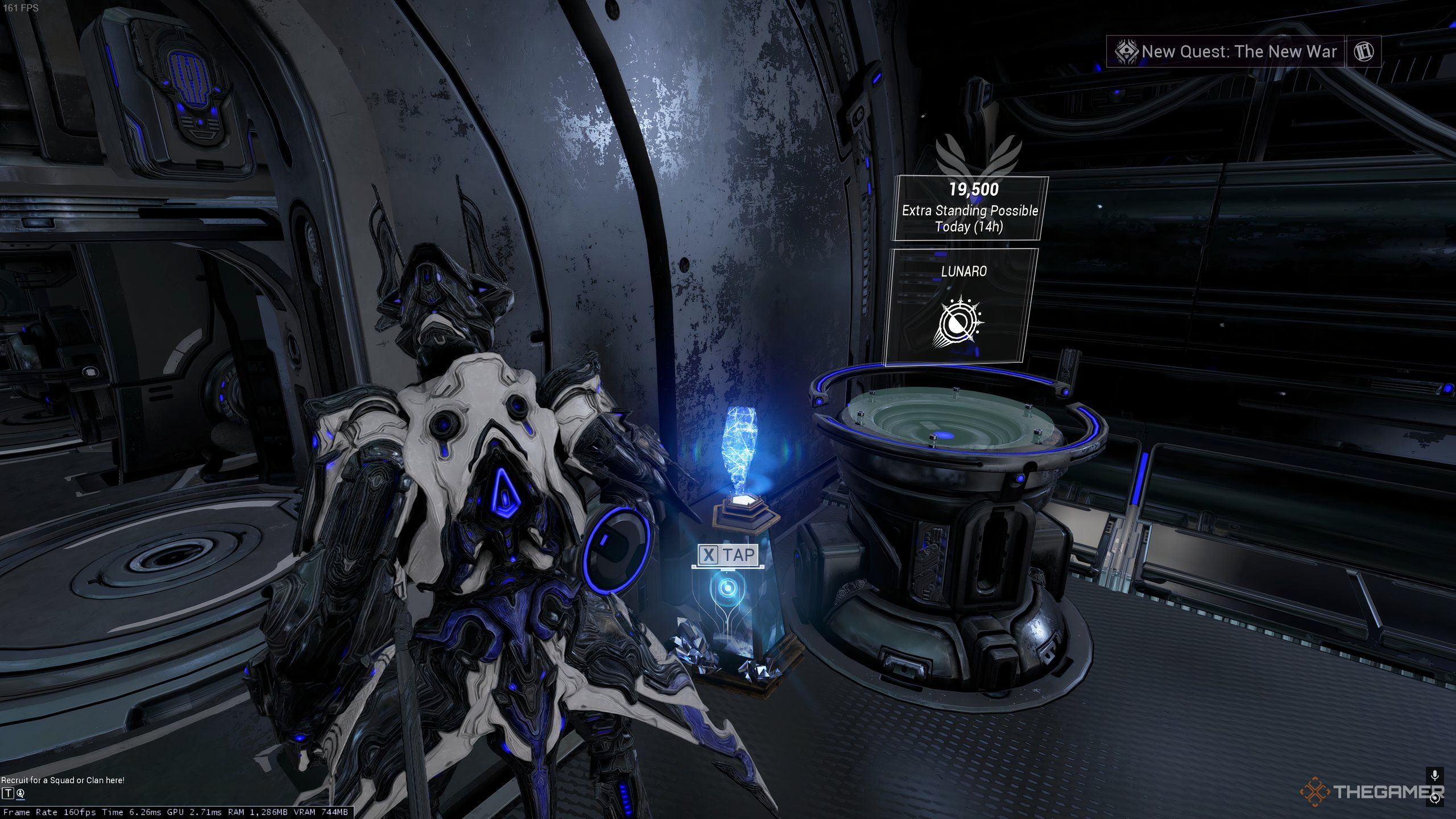 The Nihil's Oubliette, viewed in the Orbiter, ready for the Nihil boss fight to commence in Warframe.