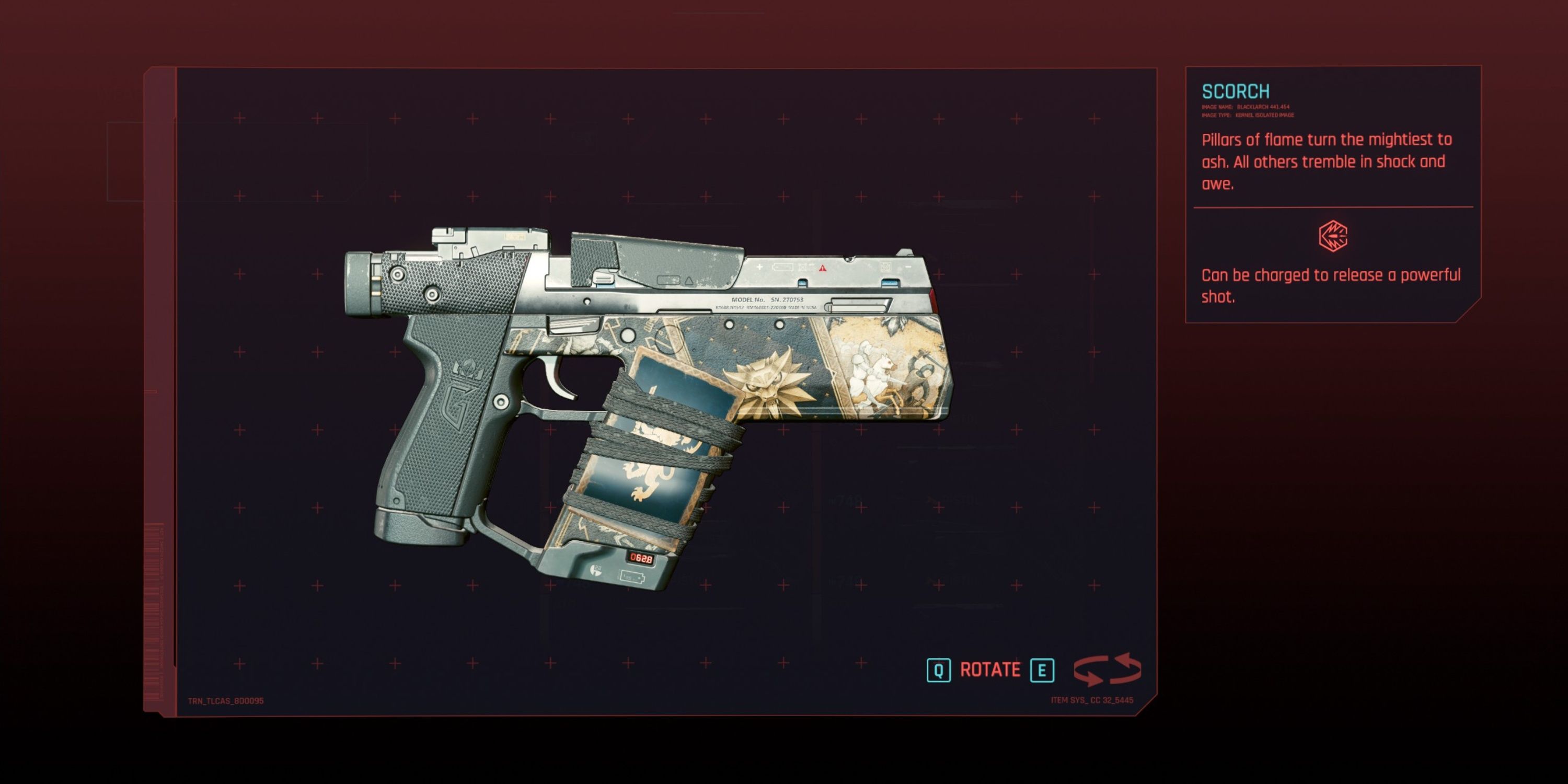 scorch iconic pistol