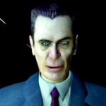 This early version of Half-Life Blue Shift includes a bizarre G-Man moment