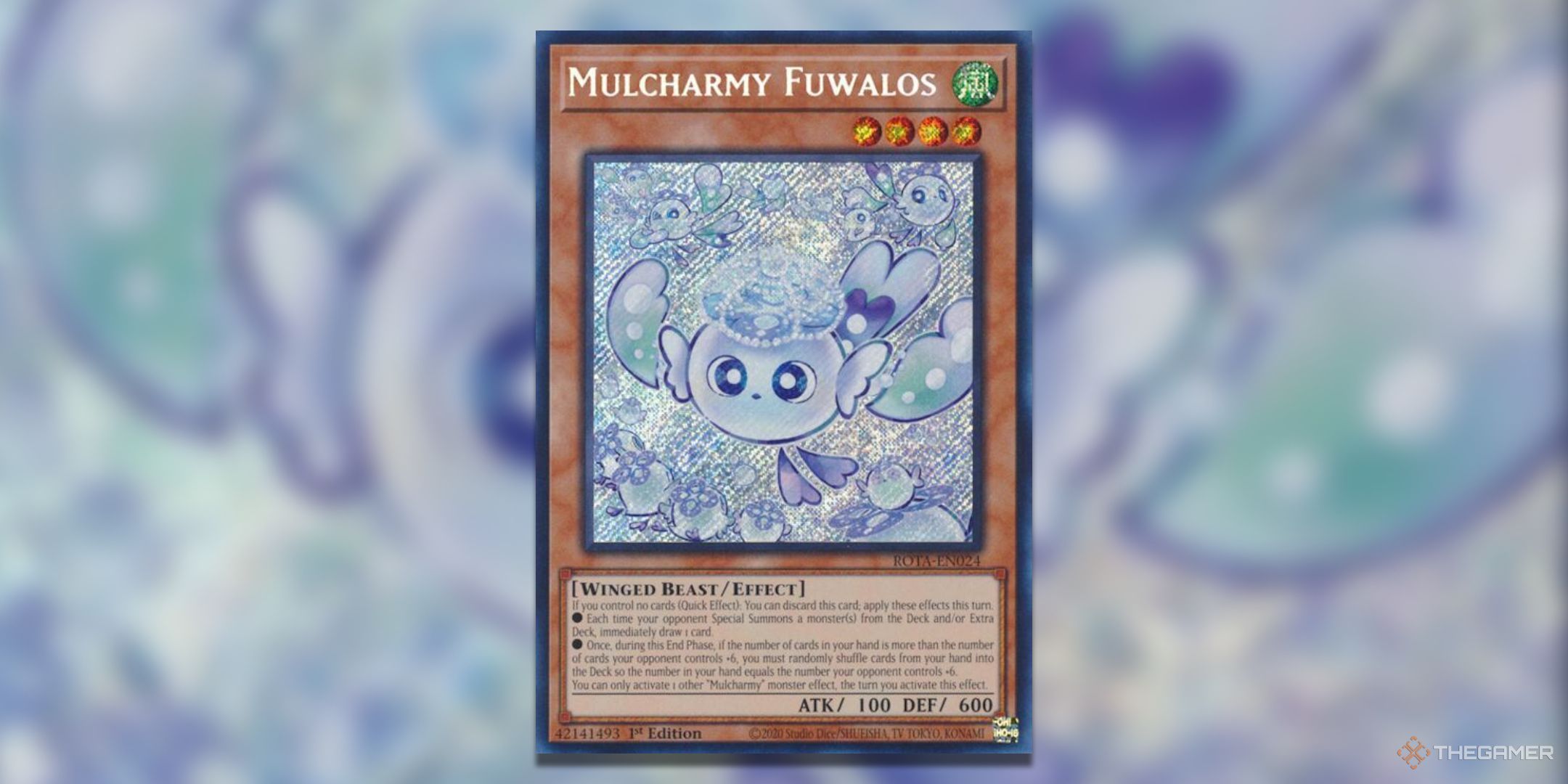 Mulcharmy Fuwalos Secret Rare Yu-Gi-Oh! TCG Card Art.