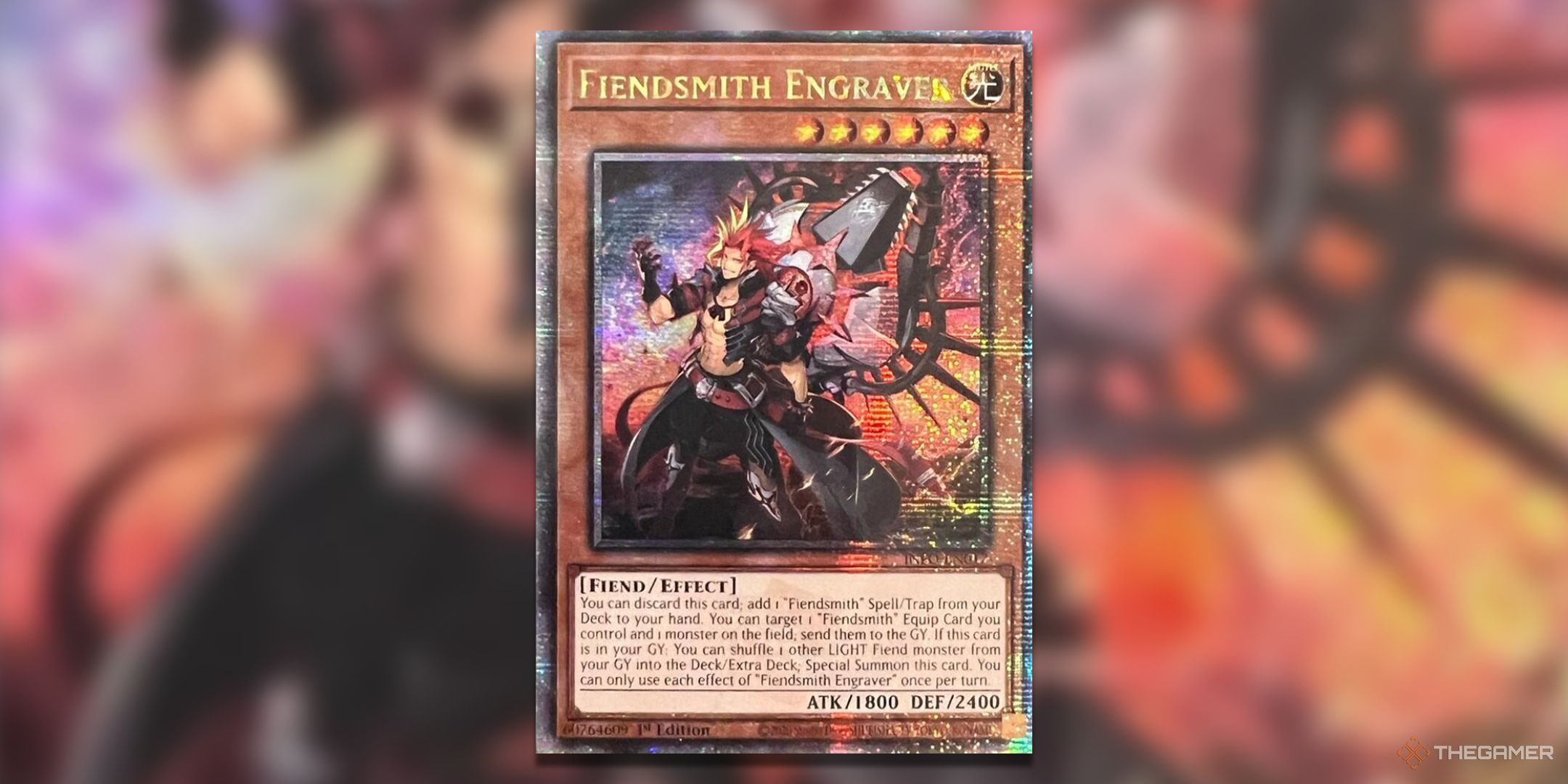 Fiendsmith Engraver Quarter Century Yu-Gi-Oh! TCG Card Art.