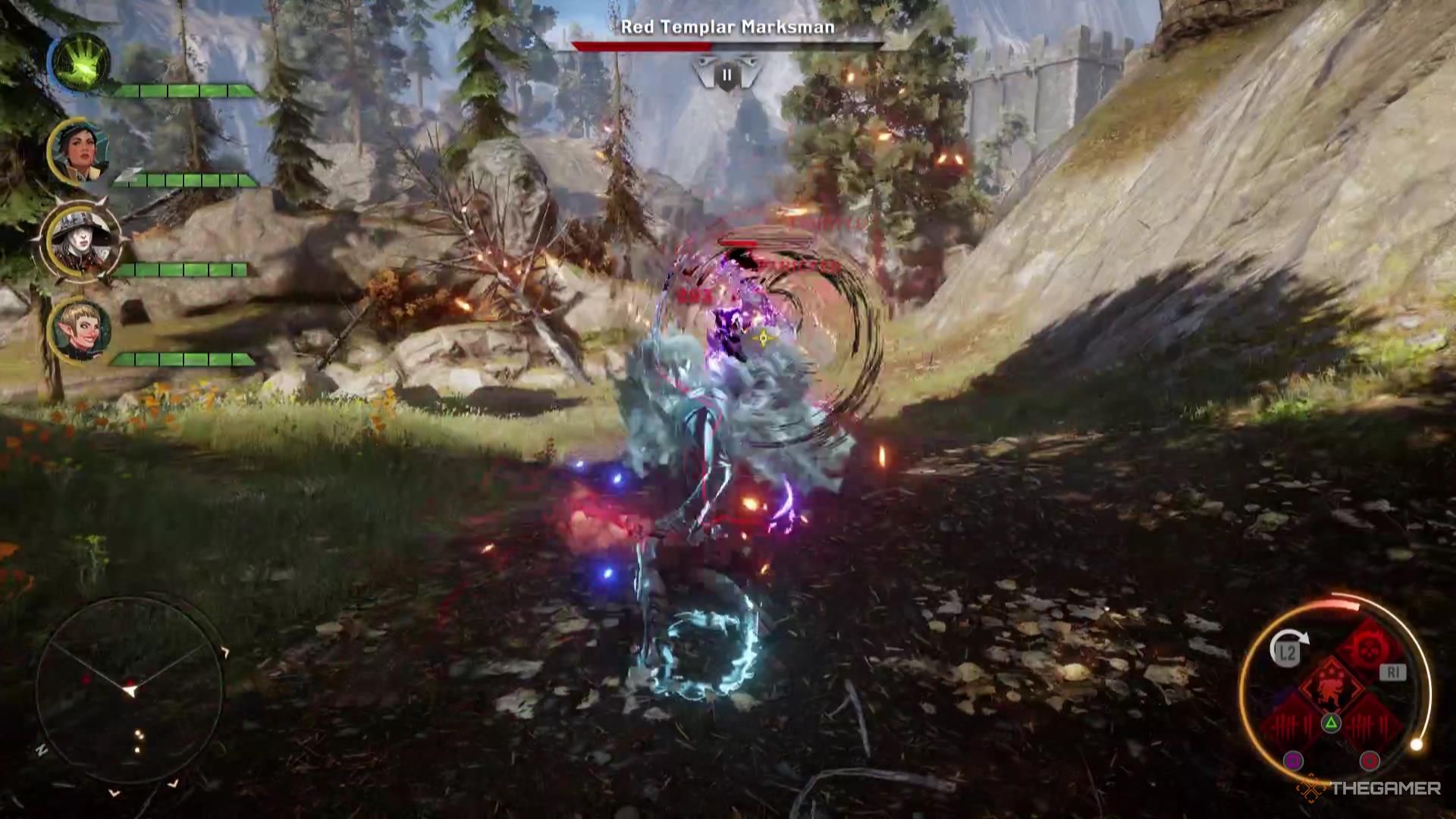 Cole using an Assassin skill in Dragon Age: Inquisition.