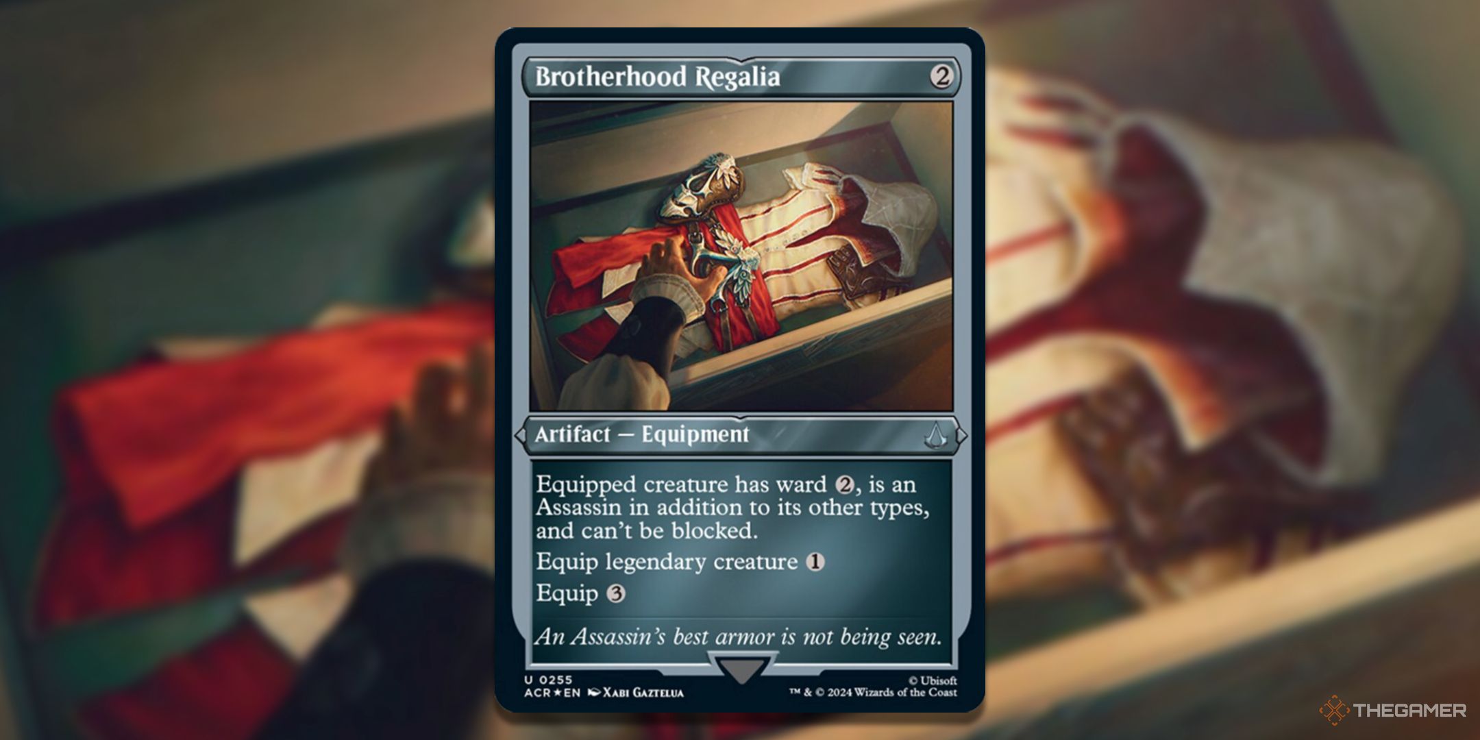 MTG Brotherhood Regalia Etched card and art background