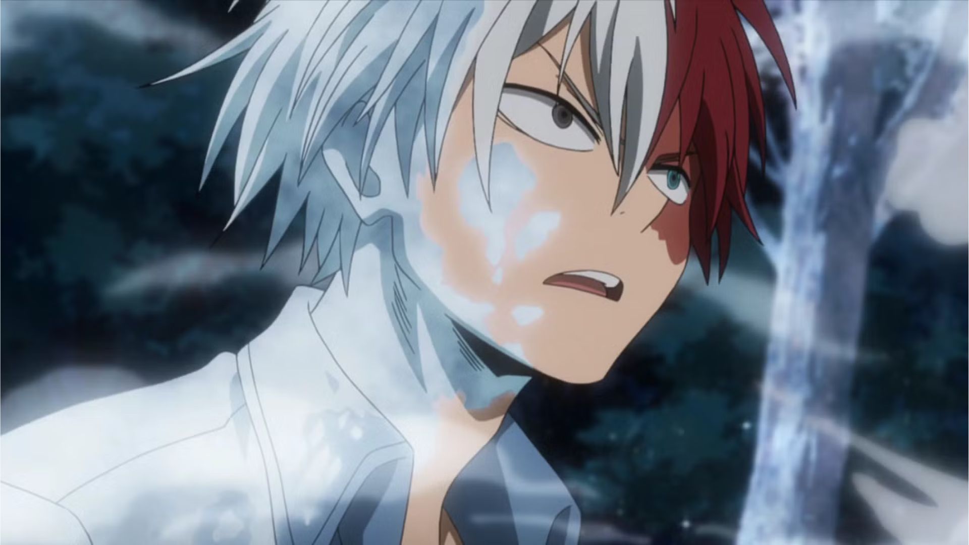 Todoroki in My Hero Academia.