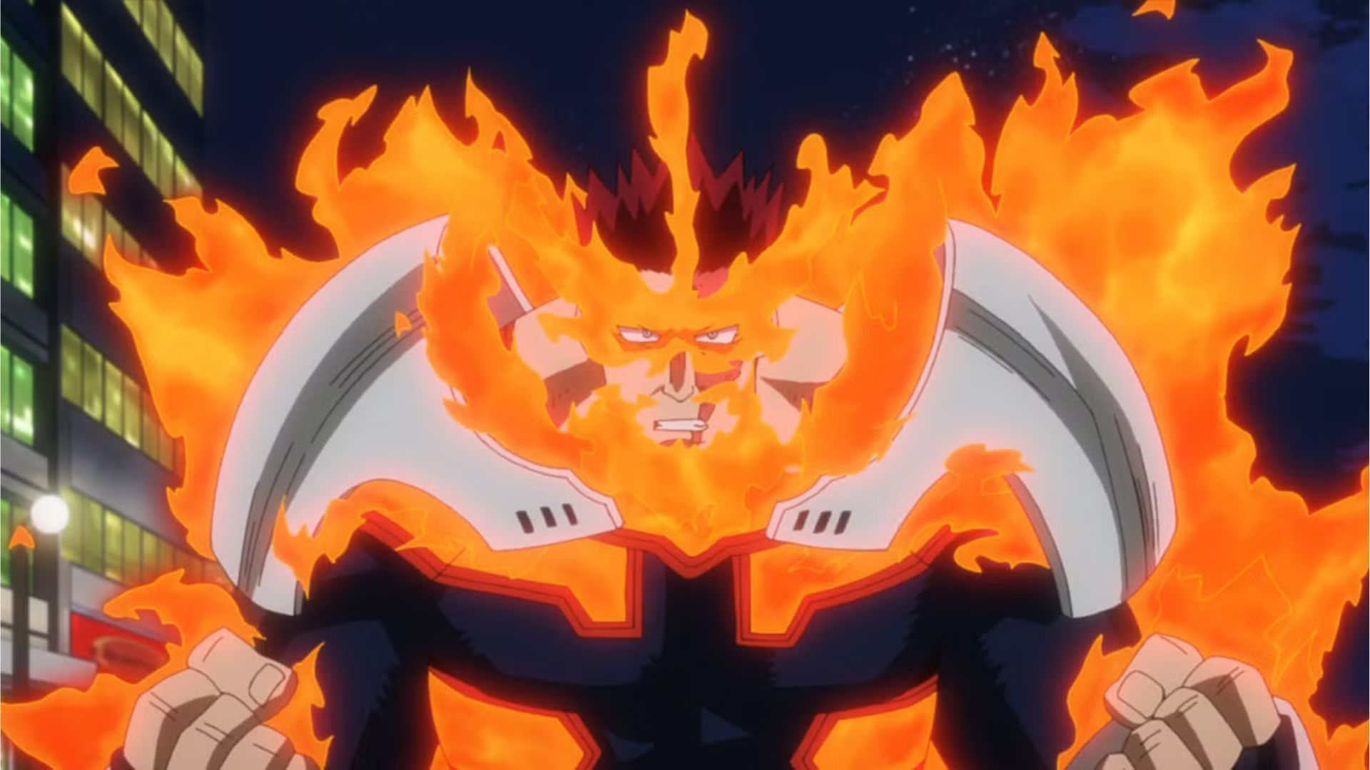 Endeavor from My Hero Academia.