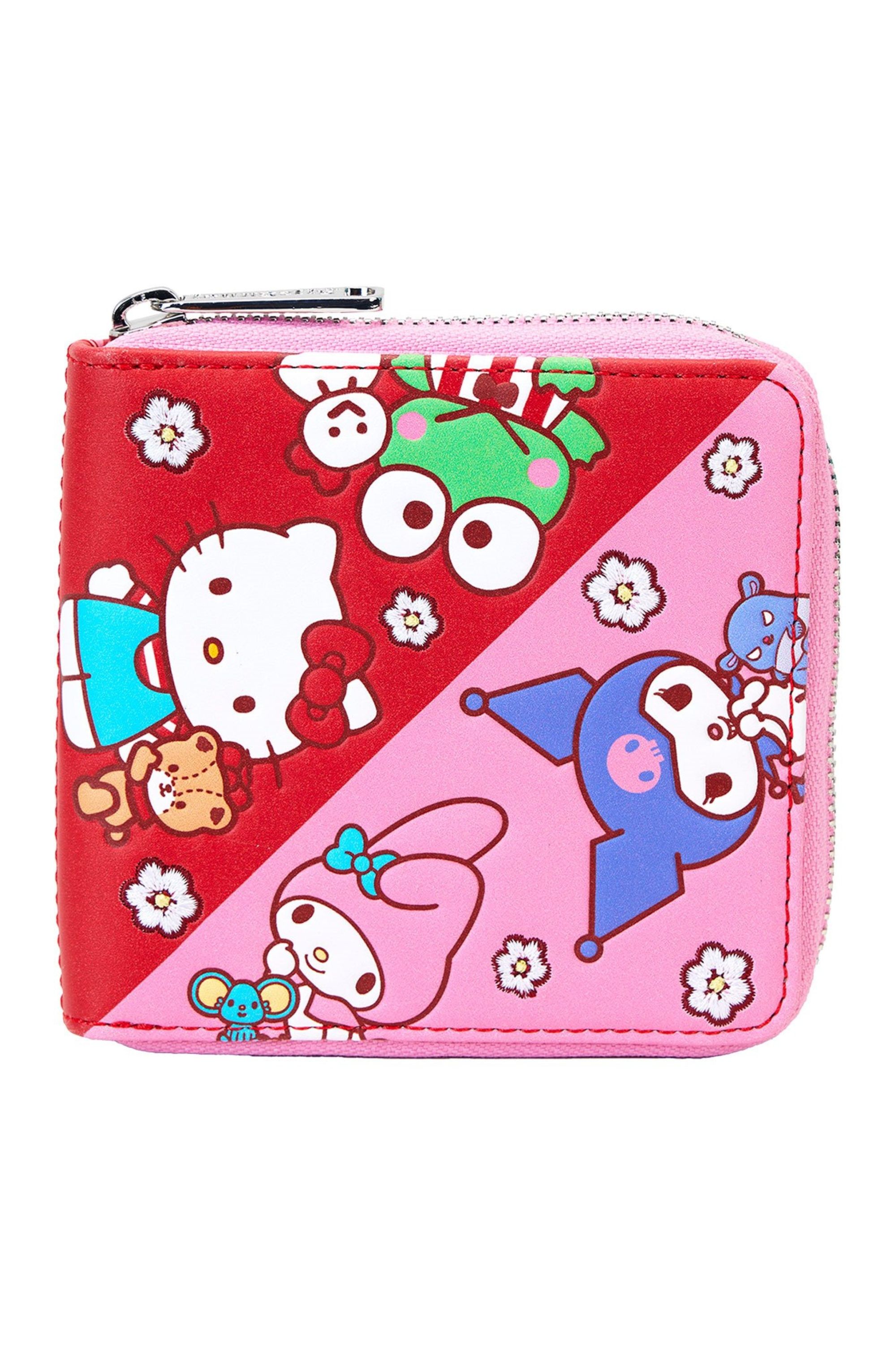 Loungefly Sanrio Hello Kitty & Friends Color Block Zip Around Wallet.