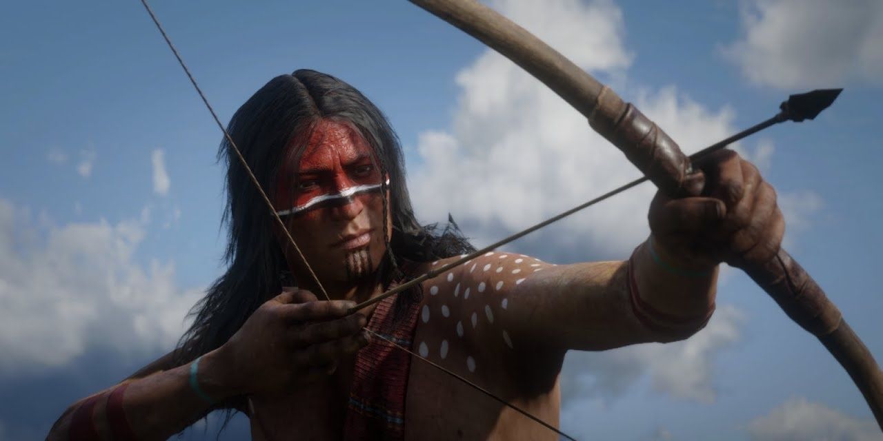 Eagle Flies Wielding A Bow & Arrow From Red Dead Redemption 2