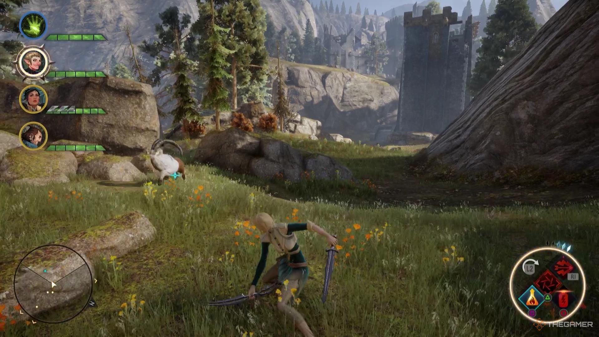 Sera wields Double Daggers in Dragon Age: Inquisition.