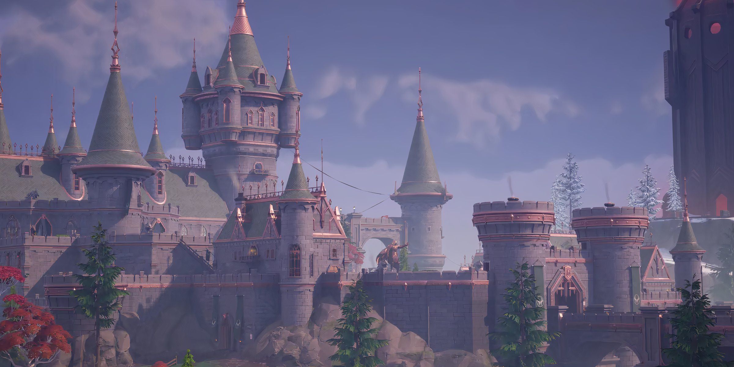 Castle Doom With Trees Around It In Fortnite