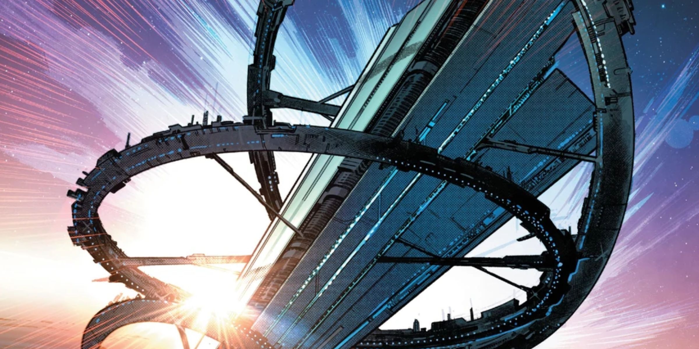 The Peak VII In Space With Blinding Light Behind It In Marvel's X Of Swords: Creation Volume 1 Comic.