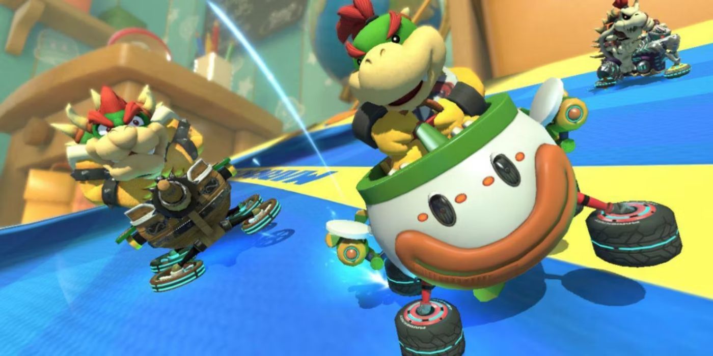 Bowser and Bowser Junior Mario Kart 8