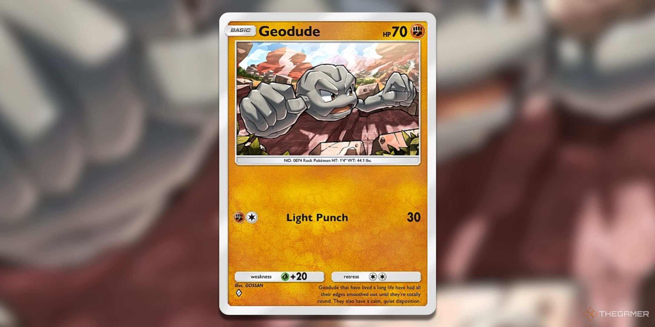 Geodude Mythical Island Pokemon TCG Pocket Card Art.