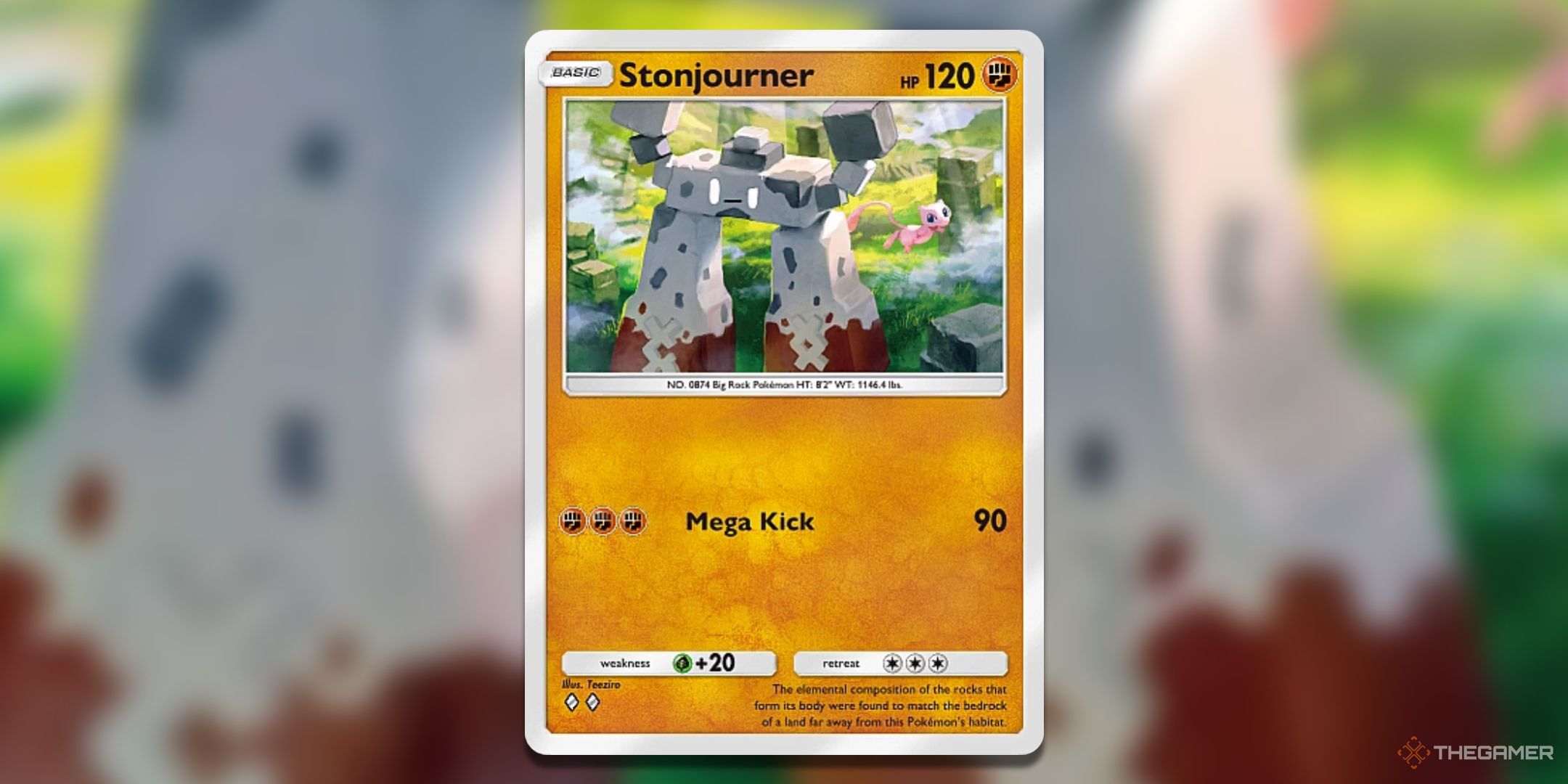 Stonjourner Mythical Island Pokemon TCG Pocket Card Art.