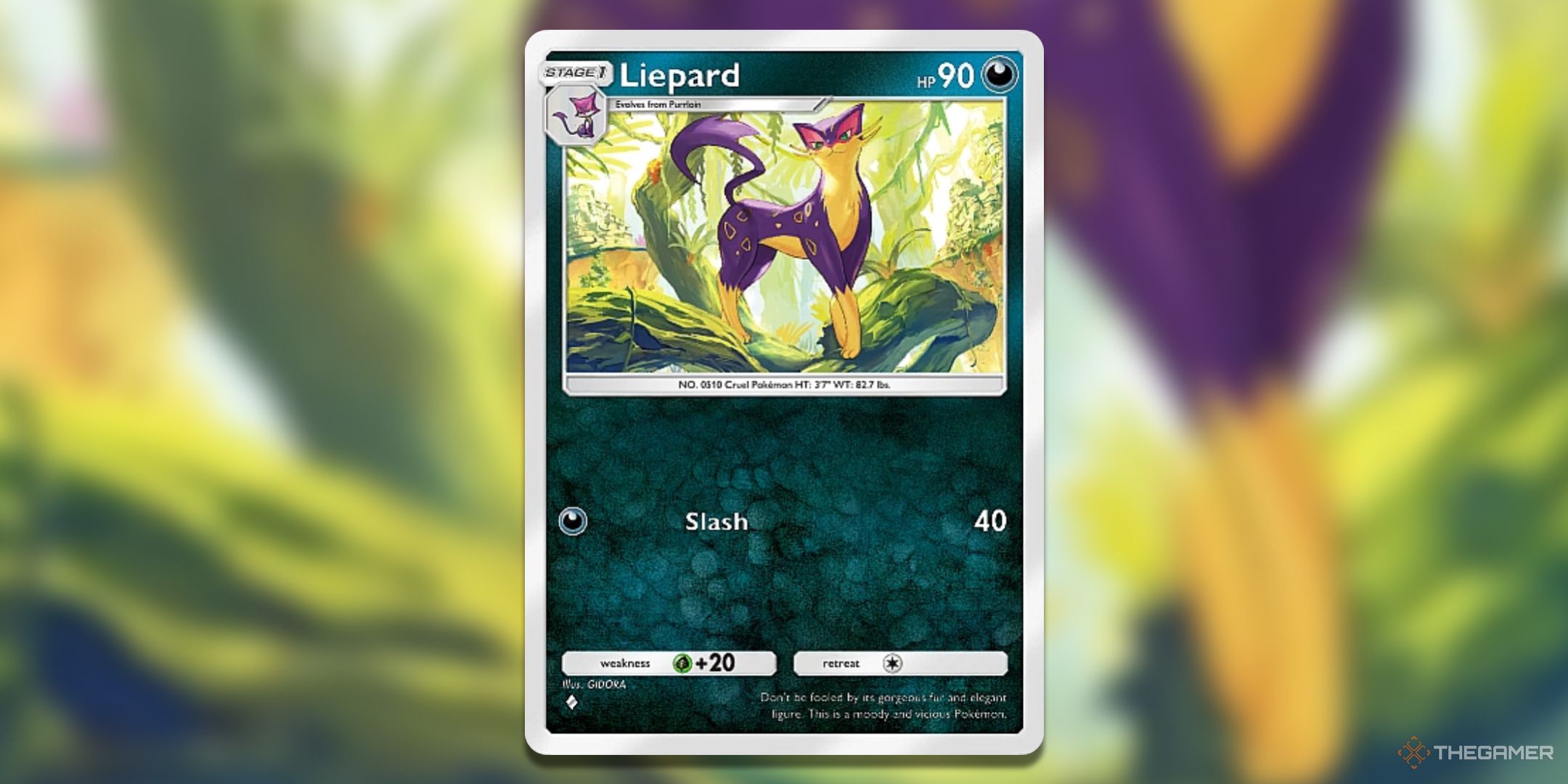 Liepard Mythical Island Pokemon TCG Pocket Card Art.