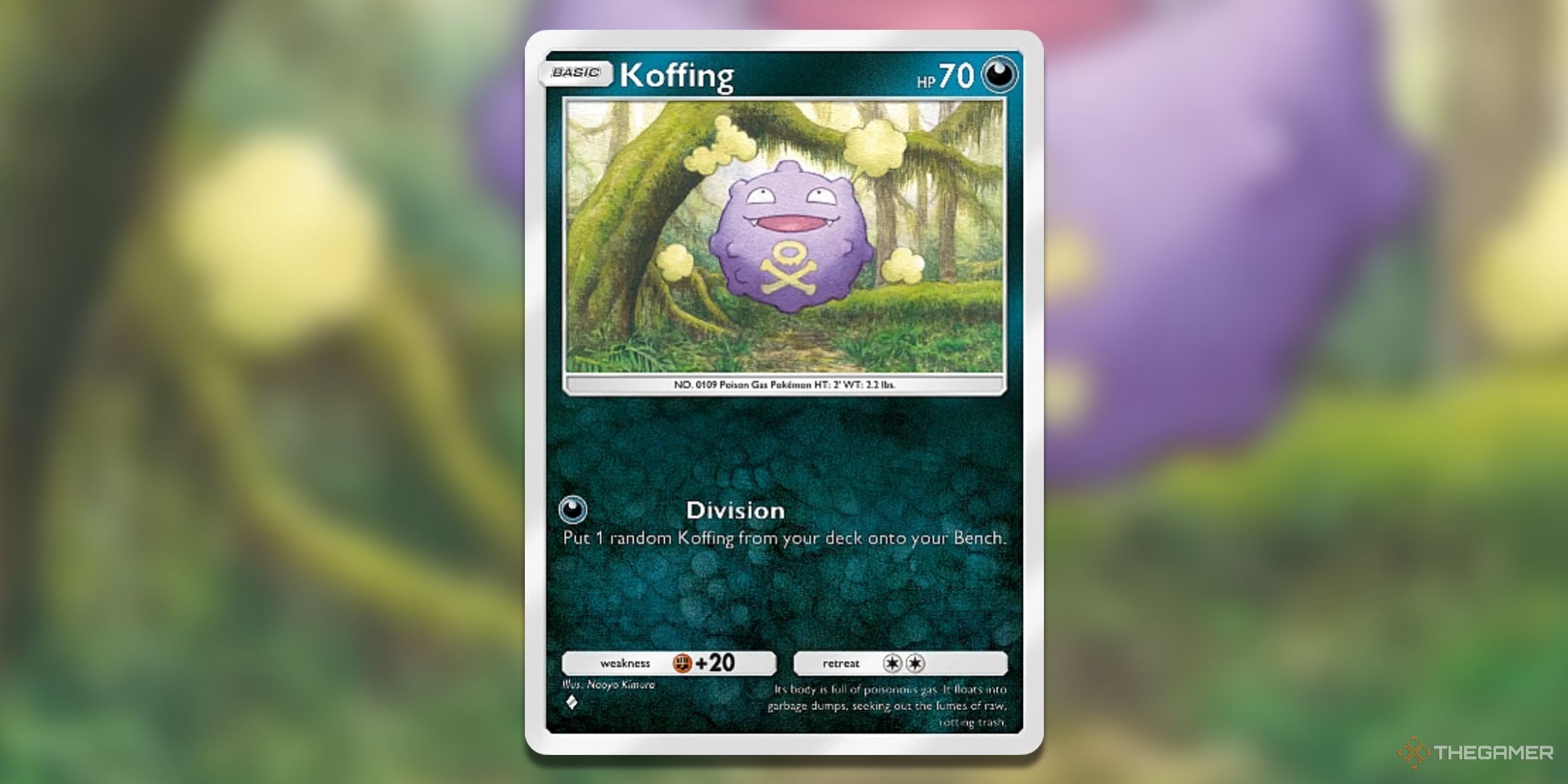 Koffing Mythical Island Pokemon TCG Pocket Card Art.