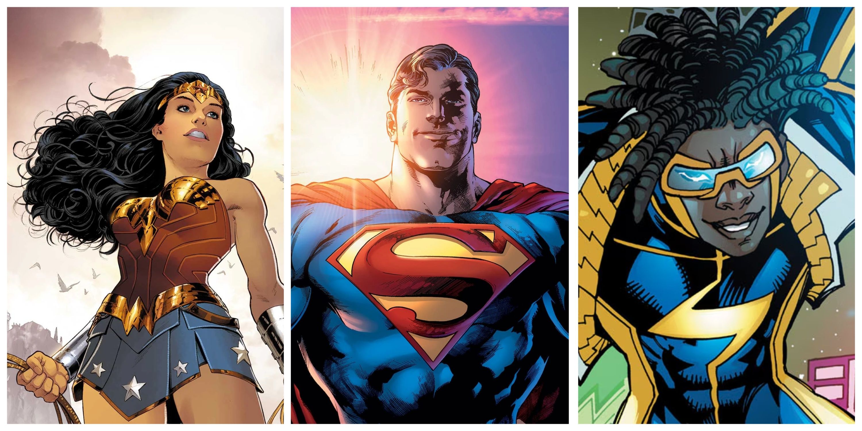 wonder woman, superman, static