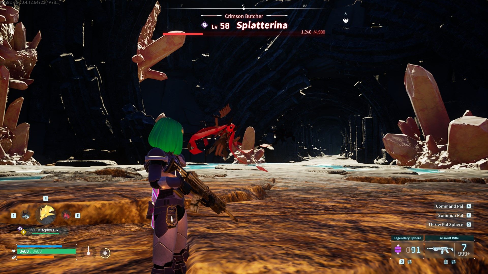 Palworld - Splatterina Boss inside Bloodstained Tunnel Feybreak Island