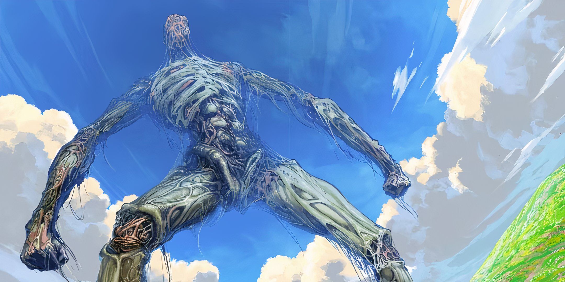 An illustration of God from One-Punch Man.