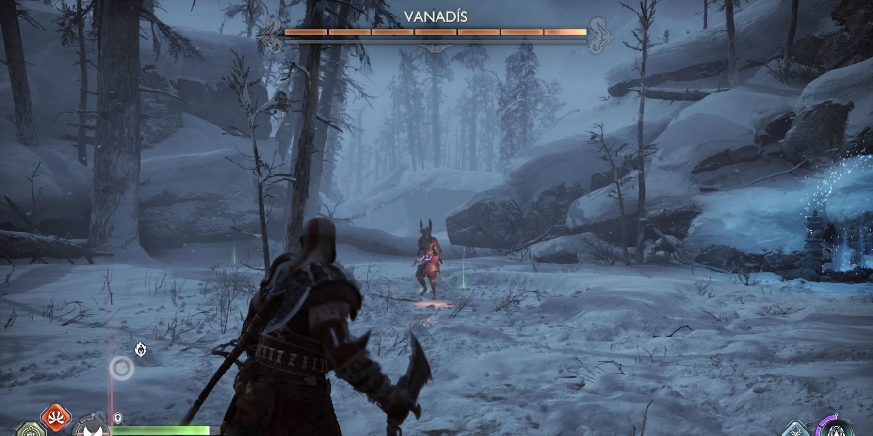 Kratos battles Vanadis in God of  War Ragnarok