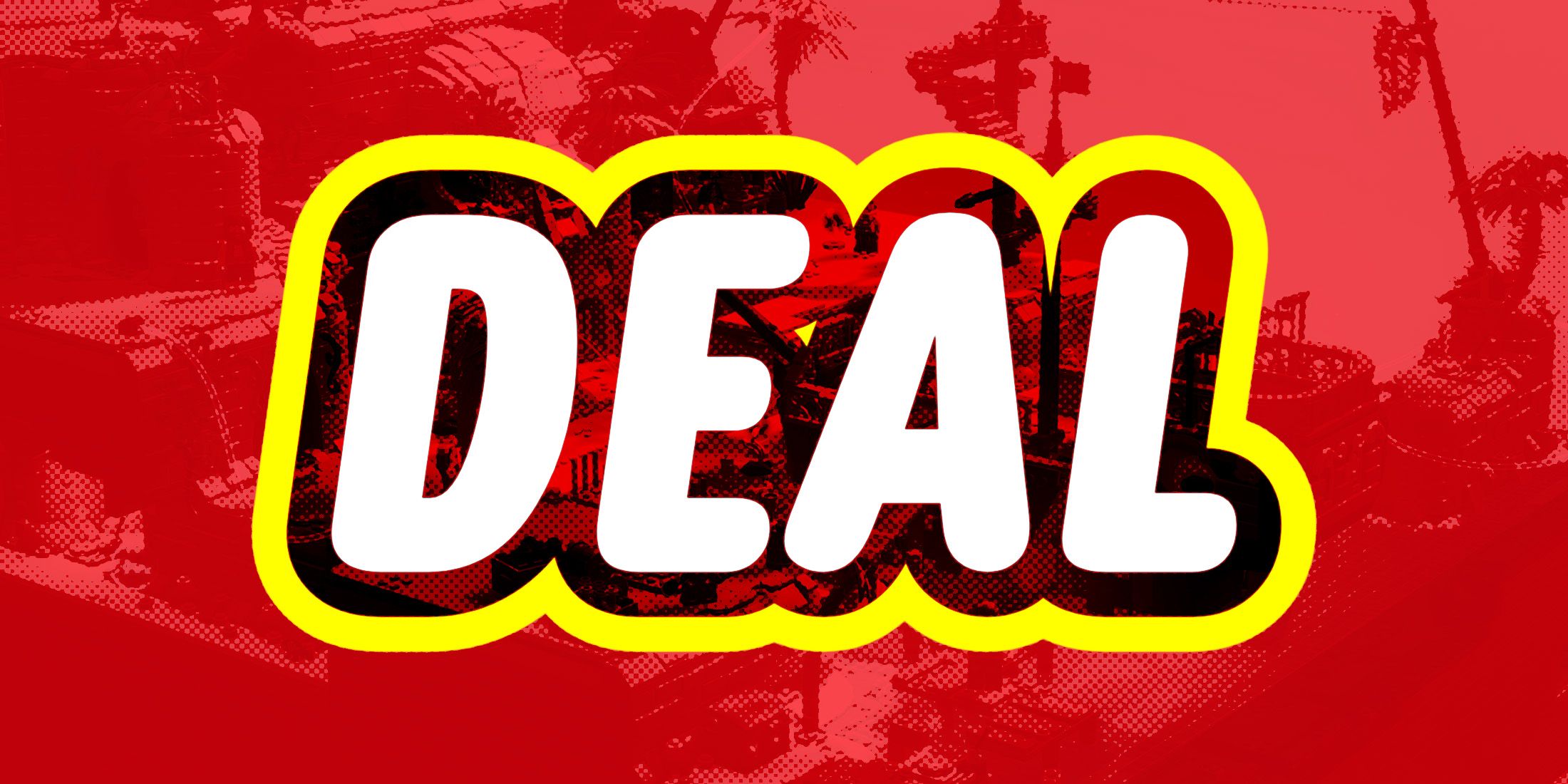 Deal Wordmark in LEGO font over stylized LEGO Bricktales promo gameplay screenshot