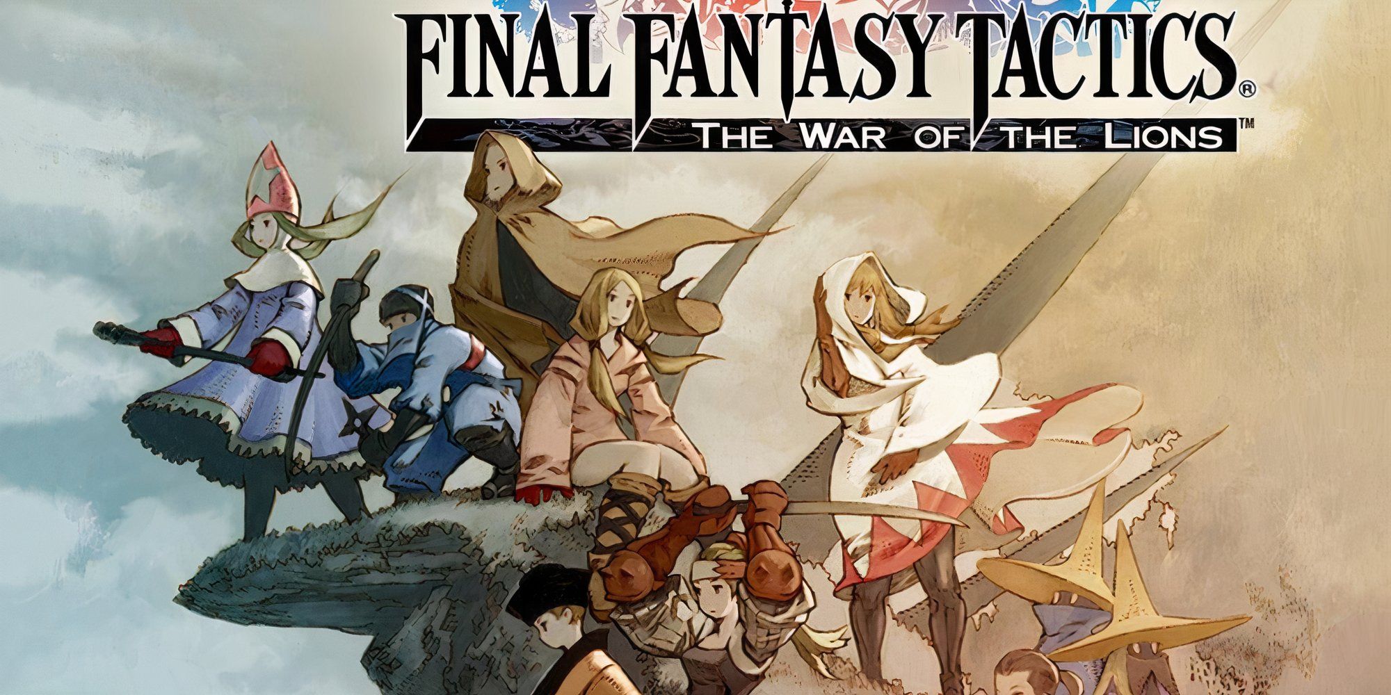 Promo art featuring characters in Final Fantasy Tactics The War of the Lions