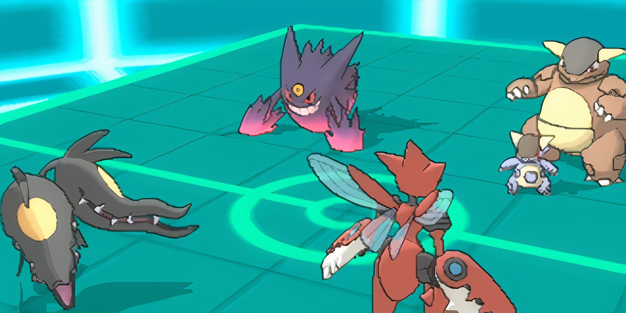 Facing another player in battle in Pokemon X