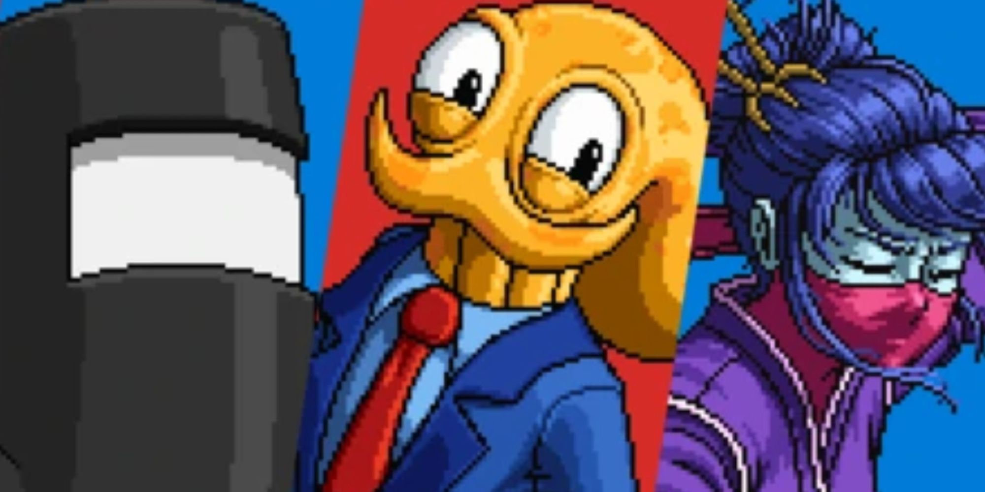 fraymakers best cameos featured image with key art featuring commandervideo, octodad, and the watcher