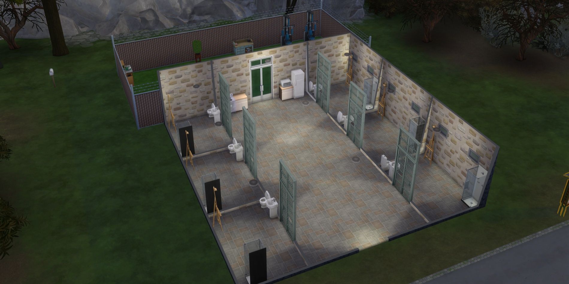 Image of a prison build from The Sims 4.