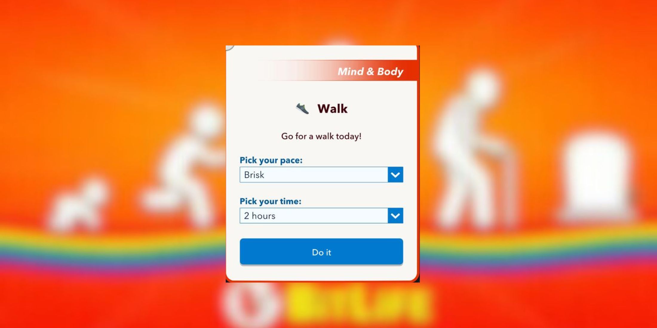 how to go on a walk bitlife