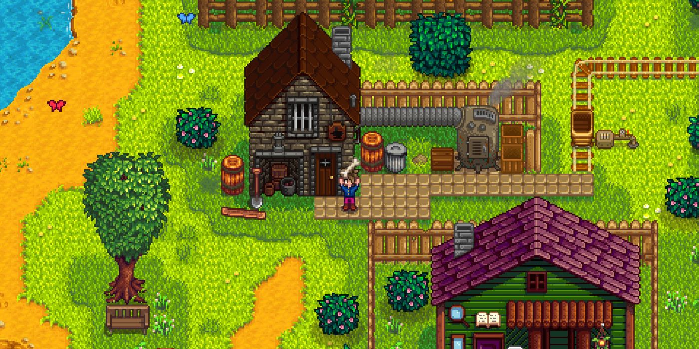 Image of Stardew Valley Character Holding a Bone