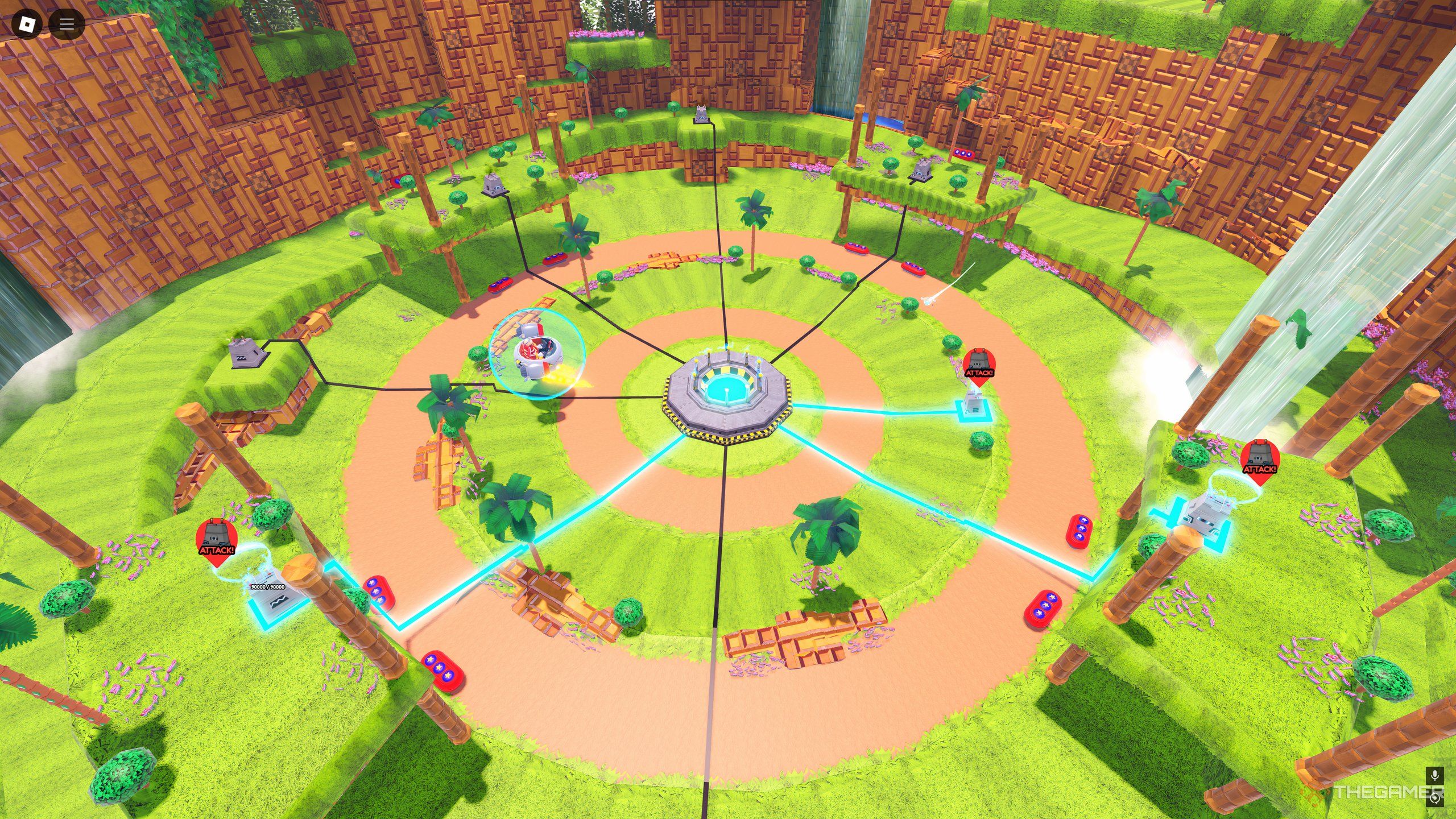 The arena where the Dr. Eggman Fight takes place, in Roblox: Sonic Speed Simulator.